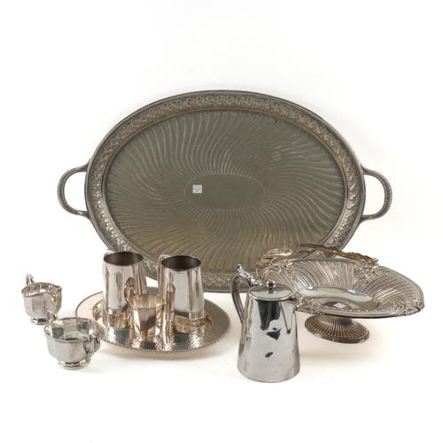 A GROUP OF PLATED WARES (9)