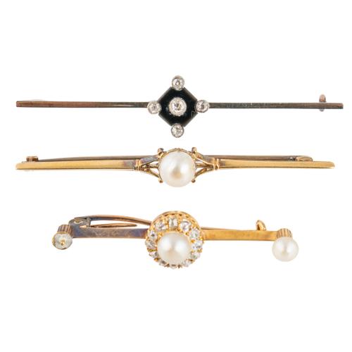 THREE BAR BROOCHES