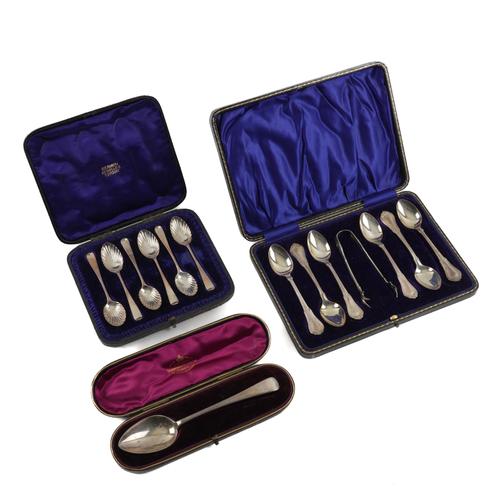 THREE CASED SETS OF SPOONS (3)
