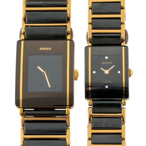 A HIS AND HERS RADO DIASTAR WATCHES (2)