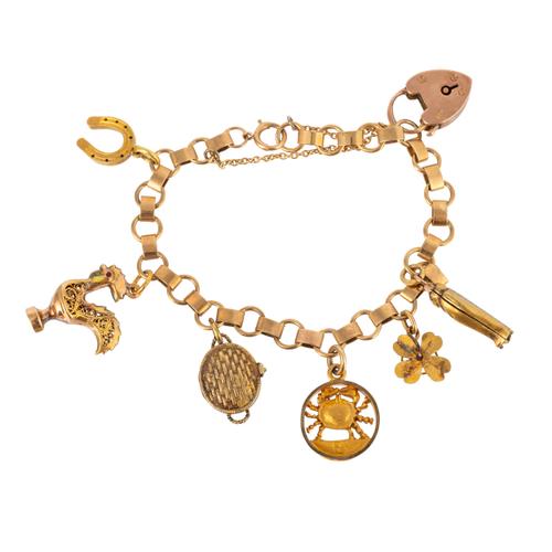 A GOLD CHARM BRACELET (2)