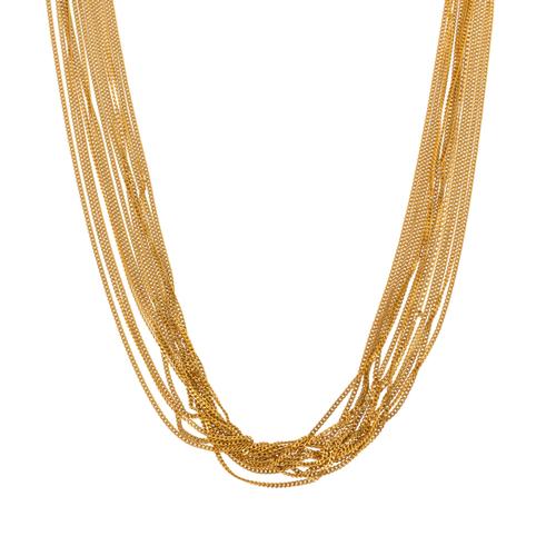 A GOLD MULTI STRAND NECKLACE