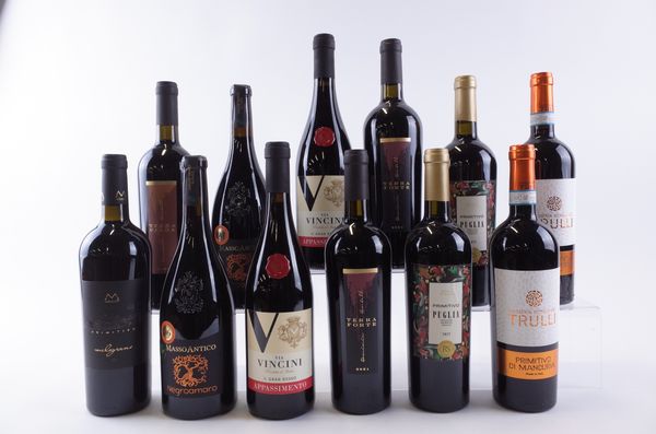 TWELVE BOTTLES ITALIAN (PUGLIA) RED WINE