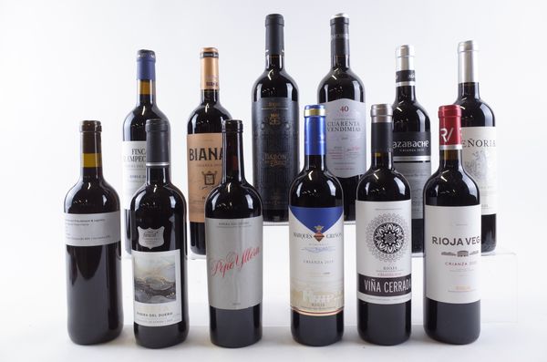 TWELVE BOTTLES SPANISH RED WINE