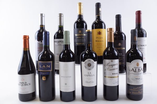 TWELVE BOTTLES SPANISH RED WINE