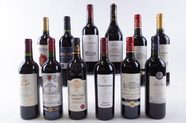 TWELVE BOTTLES BORDEAUX