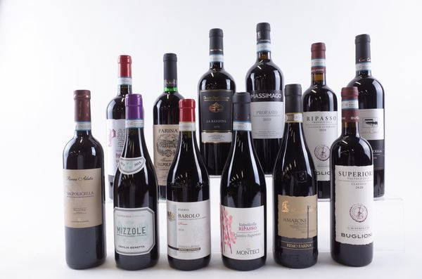 ELEVEN BOTTLES VALPOLICELLA AND ONE BAROLO