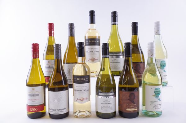 TEN BOTTLES AUSTRALIAN CHARDONNAY AND TWO SAUVIGNON BLANC