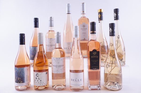 TWELVE BOTTLES FRENCH, AUSTRALIAN AND NEW ZEALAND ROSÉ WINE