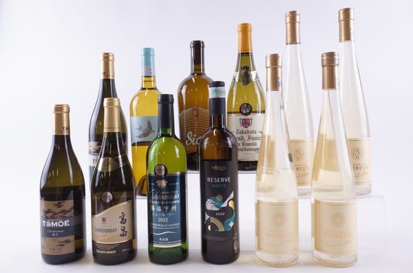 TWELVE BOTTLES ASIAN AND ROMANIAN WHITE WINE