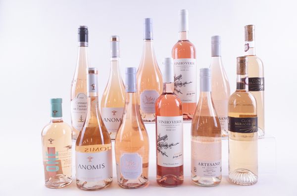 TWELVE BOTTLES FRENCH AND ARGENTINIAN ROSÉ WINE