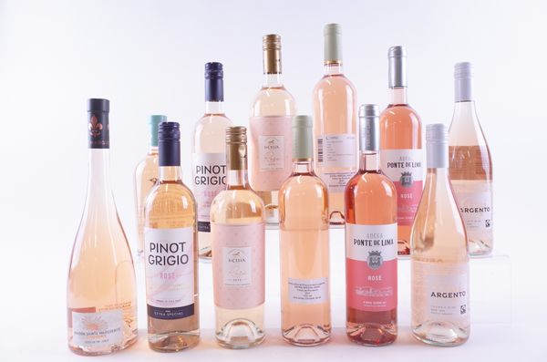 TWELVE BOTTLES FRENCH AND ARGENTINIAN ROSÉ WINE