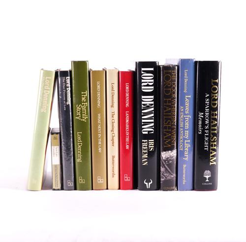 LAW - Lord DENNING (1899-1999). The Discipline of Law, London, 1979, 8vo, original cloth, FIRST EDITION, PRESENTATION COPY inscribed to Desmond Ackner. With 9 other books. Please see the full listing below. (10)