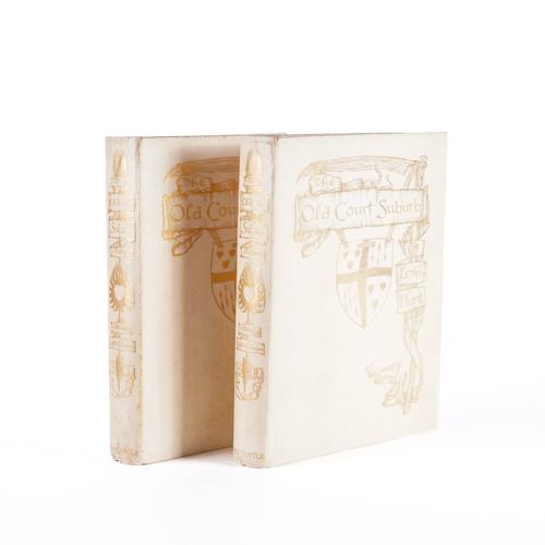 KENSINGTON, LONDON - Leigh HUNT (1784-1859). The Old Court Suburb, London, 1902, 2 volumes, 4to, plates and illustrations by H. Railton, C. Shepperson and Edmund J. Sullivan, vellum gilt. ONE OF 150 COPIES SIGNED BY THE ARTISTS. With 2 related books. (4)