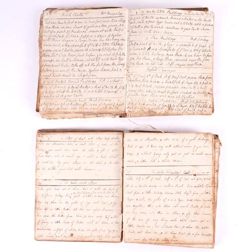 MANUSCRIPT, RECIPES & REMEDIES - A manuscript on paper of recipes and remedies, [late 18th-century/early 19th-century], 2 volumes, c.250-pages, small 4to, contemporary full vellum (rather worn). (2)