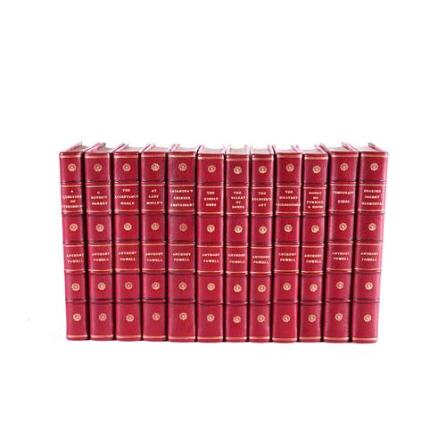 POWELL, Anthony (1905-2000). A Dance to the Music of Time, London, 1951-75, 12 volumes, 8vo, uniformly bound in attractive later half burgundy morocco gilt. A COMPLETE SET, ALL FIRST EDITIONS. (12)