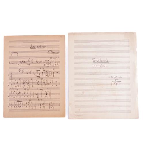 SEGOVIA, Andrés (1893-1987). Autograph music manuscripts comprising an important collection of transcriptions and works commissioned by Segovia for the guitar, [n.d.]. 21 manuscripts, together 60-pages, various sizes, 335 x 265mm to 225 x 175mm.