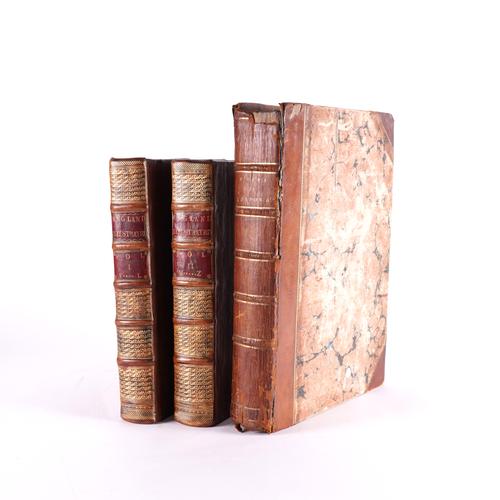 England Illustrated, or, A Compendium of the Natural History, Geography ... of England and Wales, London, 1764, 2 volumes, 4to, 53 engraved maps only (of 54, lacking the map of Hertfordshire), 29 plates, calf. FIRST EDITION. With another book. (3)