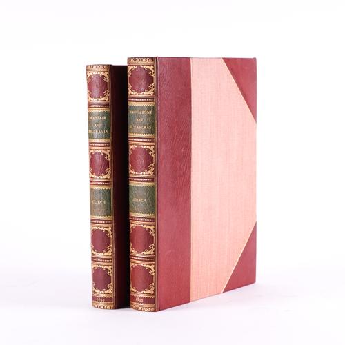 LONDON - George CLINCH (1860-1921). Mayfair and Belgravia, London, 1892, 4to, plates, attractively bound by Henry Sotheran in burgundy crushed morocco gilt. FIRST EDITION. With another related work by the same author, uniformly bound. (2)