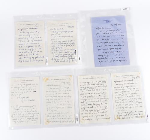 SUTHERLAND, Graham (1903-80). 24 autograph letters & 7 typed letters, signed ("Graham Sutherland" or "Graham"), to Max Aitken, 1st Baron Beaverbrook, West Malling, Cap-d'Ail, Venice, and elsewhere, 1954-64. Together c.80-pages, various sizes. (c.80-pages)