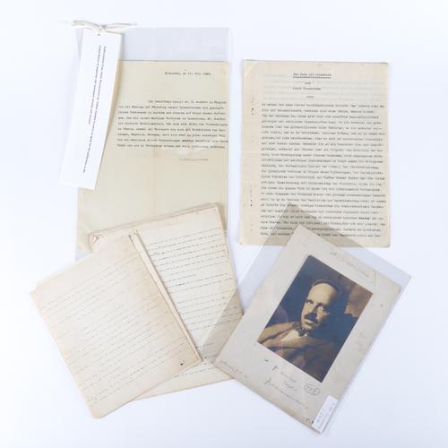 WASSERMANN, Jakob (1873-1934). A substantial collection of letters and papers including a twenty-page typewritten script for the 1924 film "Gelbmantelchen", with autograph corrections by Wassermann.