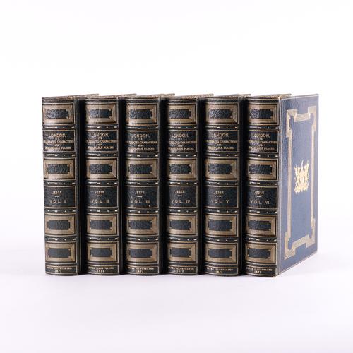 BINDING - J. H. JESSE (1809-74). London: Its Celebrated Characters & Remarkable Places, London, 1871, 6 volumes, 8vo, EXTRA-ILLUSTRATED with c.480 engraved plates, VERY FINELY BOUND by Bayntun (Rivière) in morocco. Provenance: W. A. FOYLE (bookplate). (6)