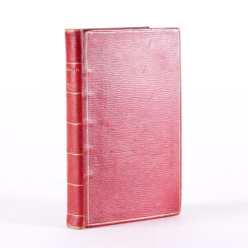 BINDING, WITH A DOUBLE FORE-EDGE PAINTING - William SOMERVILLE (1675-1742). The Chace, London,1796, 8vo, 6 plates, contemporary scarlet straight-grained morocco, with a DOUBLE FORE-EDGE PAINTING OF HUNTING SCENES.