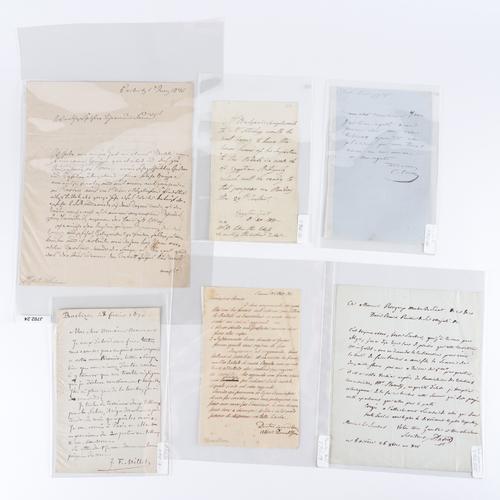 ARTISTS - A collection of c.24 letters by artists, mainly French and Italian, 1795-1870 and [n.d.], including Canova, David, Delacroix, Corot, Millet, Thorvaldsen and others. (c.24)