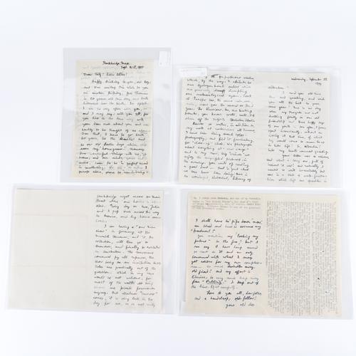 FEININGER, Lyonel (1871-1956). A series of 15 letters, of which two autograph and the remainder typed, all but three signed ("Leo" or "Larry"), sent to "Fritz", Falls Village, CT, New Haven, CT, New York City, and Stockbridge, MA, 1939-55. (15)