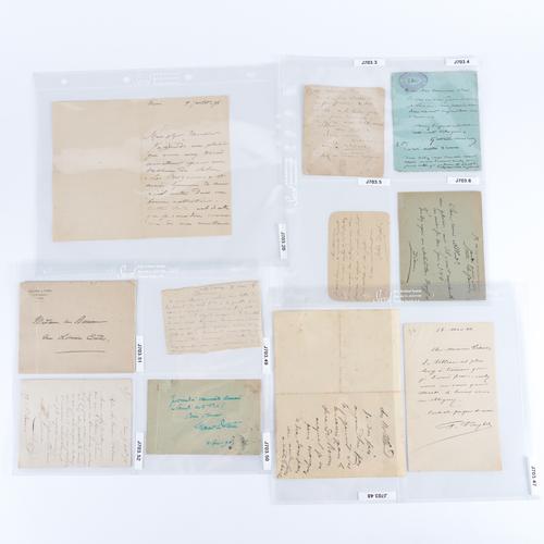 ARTISTS - A collection of c.50 letters by predominantly French artists, mainly France, 1878-95, and [n.d.], several addressed to the art dealers Allard and Noel or Messrs Tédesco frères. (c.50)
