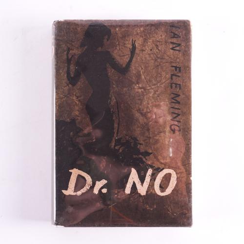 FLEMING, Ian (1908-64). Dr. No, London, 1958, 8vo, some marginal ink marks, original cloth with silhouette on the upper cover, dust-jacket by Pat Marriott. FIRST EDITION OF THE AUTHOR'S SIXTH BOND NOVEL, later issue dust-jacket. Gilbert A6.