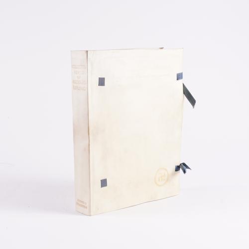 KIPLING, Rudyard (1865-1936). Collected Verse, London, Hodder & Stoughton, 1912, 4to, original full limp vellum, ties, slipcase. NUMBER 368 OF 500 COPIES SIGNED BY THE PUBLISHER AND PRINTER.