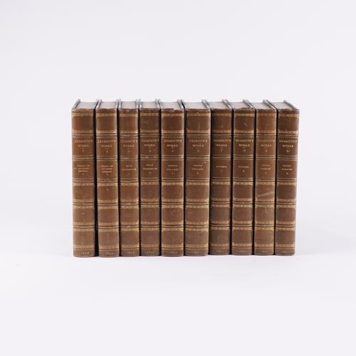 MEREDITH, George (1828-1909). The Works, London, 1896-1912, 39 volumes, large 8vo, plates, attractively-bound in contemporary green half calf gilt. NUMBER 864 OF 1,025 SETS INITIALLED BY THE AUTHOR. (39)