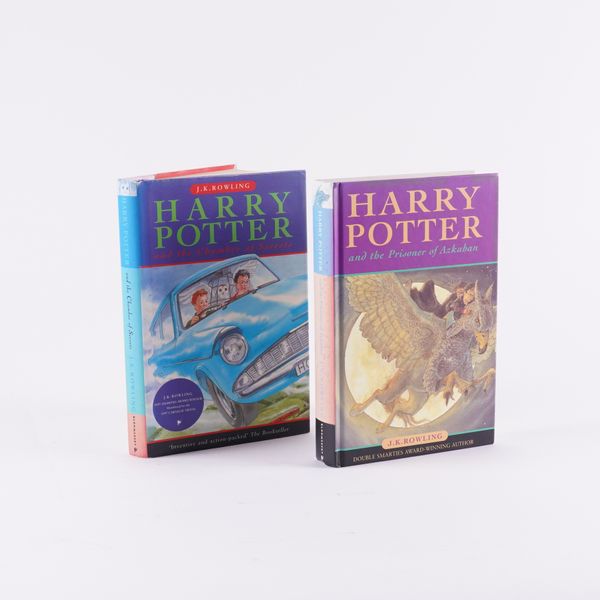 ROWLING, J. K. (b.1965). Harry Potter and the Chamber of Secrets, London, 1998, 8vo, original boards, dust-jacket. FIRST EDITION, third impression. With Harry Potter and the Prisoner of Azkaban (London, 1999, boards, FIRST EDITION, second impression. (2)