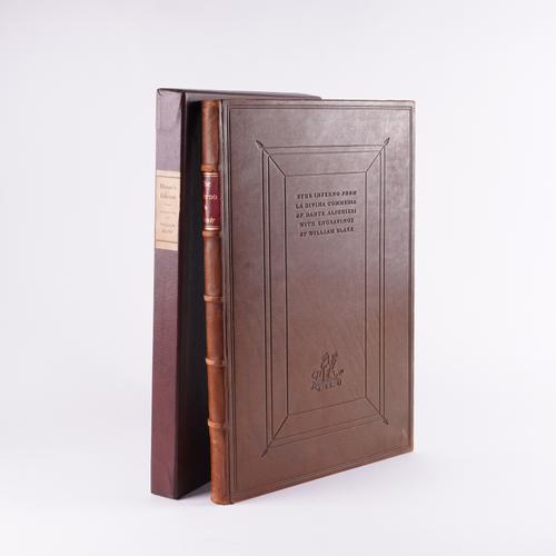 BLAKE, William (1757-1827). The Inferno from La Divina Commedia, New York, "Presented by Richard W. Ellis for Cheshire House," 1931, folio, 7 plates by William Blake, original calf, slipcase. With 19 other works in 21 vols. by William Blake. (22)