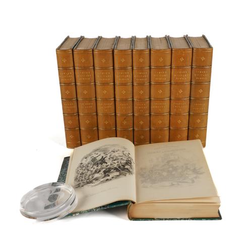 LEVER, Charles (1806-72). The Military Novels. London, [c.1892], 9 volumes, 8vo, attractively bound in contemporary green half morocco gilt (spines faded). NUMBER 176 OF 500 "EDITION DE LUXE" SETS. (9)