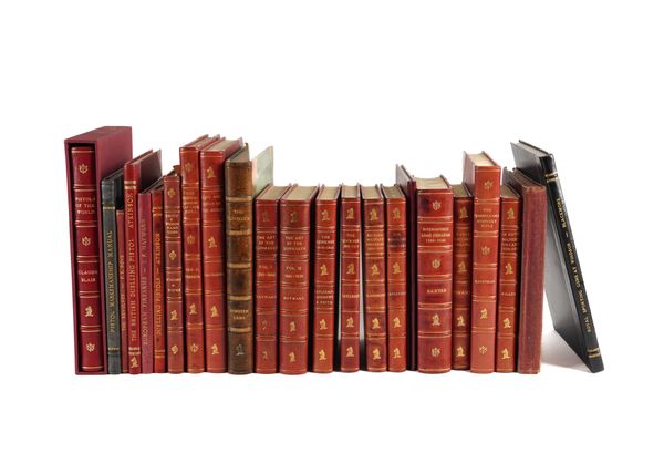 MISCELLANY, SHOOTING AND FIREARMS - Claude BLAIR (1922-2010). Pistols of the World, London, 1968, 4to, attractively bound in red half morocco, PRESENTATION COPY. With 22 related books, almost all attractively bound in near-uniform red morocco gilt. (23)