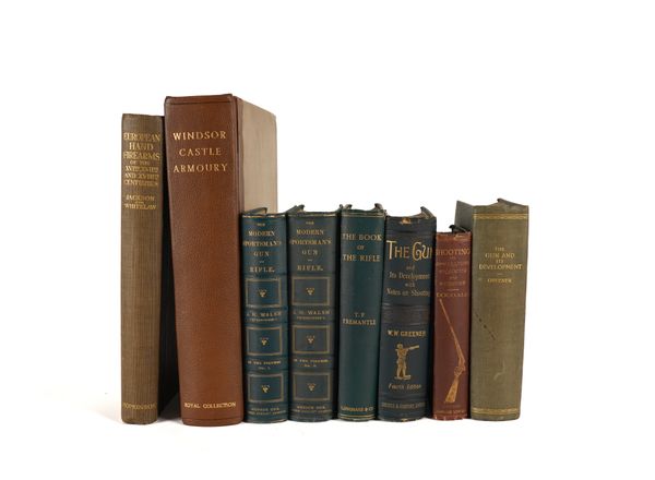 MISCELLANY, SHOOTING AND FIREARMS - Herbert J. JACKSON (dates unknown). European Hand Firearms of the Sixteenth, Seventeenth & Eighteenth Centuries, London, 1923, 4to, plates, buckram. ONE OF 550 COPIES. With 21 other related works in 25 volumes. (26)