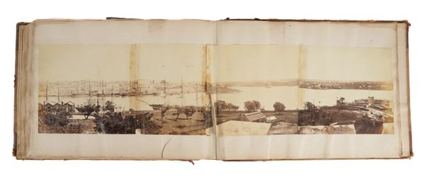 PHOTOGRAPH ALBUM, INCLUDING VIEWS OF SYDNEY, HONG KONG, SINGAPORE, MANILA AND JAPAN - An album of c.176 mounted albumen silver print photographed views, [c.1880]. Please see the full description below.