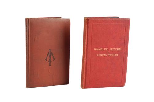 TROLLOPE, Anthony (1815-82). Travelling Sketches, London, 1866, 8vo, original red cloth gilt, modern slipcase. FIRST EDITION IN BOOK FORM. With 12 other works in 19 volumes. (20)