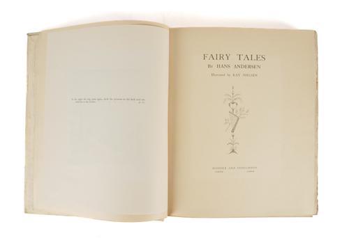 NIELSEN, Kay (1886-1957, illustrator) - Hans ANDERSEN (1805-75). Fairy Tales, London, [1924], 4to, 12 mounted coloured plates, illustrations, original vellum gilt. FIRST EDITION. NUMBER 21 OF 500 "EDITION DE LUXE" COPIES SIGNED BY THE ILLUSTRATOR.