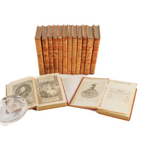 CHAUCER, Geoffrey (c.1343-1400). The Poetical Works, Edinburgh, 1782, 14 volumes, 12mo, engraved portrait and titles, contemporary diced calf (joints split, heavily rubbed). With 2 other works in 9 volumes. (23)