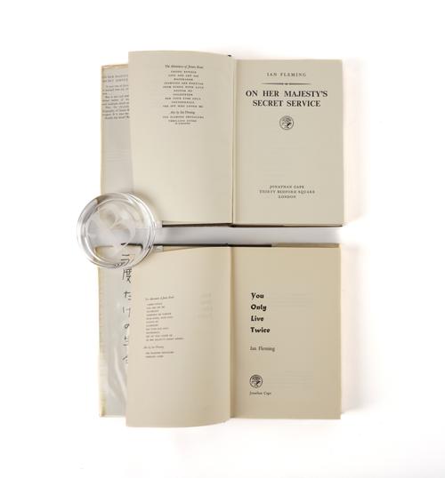 FLEMING, Ian (1908-64). On Her Majesty's Secret Service, London, 1963, 8vo, original cloth, dust-jacket. FIRST EDITION. With the same author's You Only Live Twice (London, 1964, original cloth, dust-jacket, FIRST EDITION). (2)
