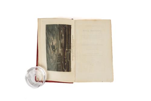 HAWKER, Peter (1786-1853). Instructions to Young Sportsmen, London, 1816, large 8vo, hand-coloured engraved frontispiece and 4 plates only (of 5), FINELY BOUND in red half morocco. With 4 later editions of the same work. Sold not subject to return. (5)