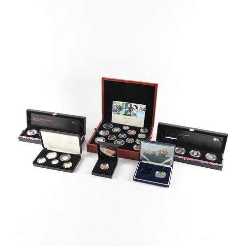 SIX ROYAL MINT PROOF SETS AND COINS (6)
