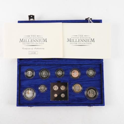 A ROYAL MINT UNITED KINGDOM MILLENNIUM SILVER COIN COLLECTION