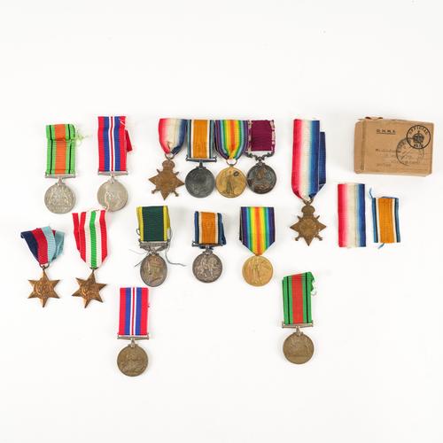 FOUR GROUPS OF FIRST AND SECOND WORLD WAR PERIOD MEDALS TO THE PAYNE AND DRAKE FAMILIES
