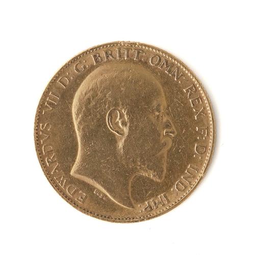 AN EDWARD VII HALF SOVEREIGN
