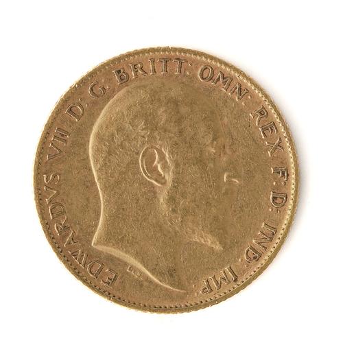 AN EDWARD VII HALF SOVEREIGN