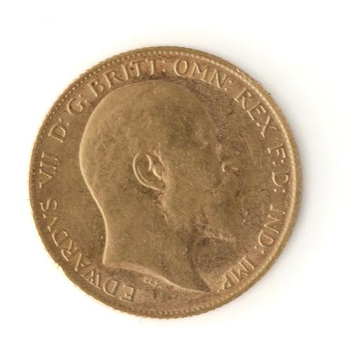 AN EDWARD VII HALF SOVEREIGN